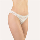 Beautiful ivory lace thong by designer label, Made in Italy