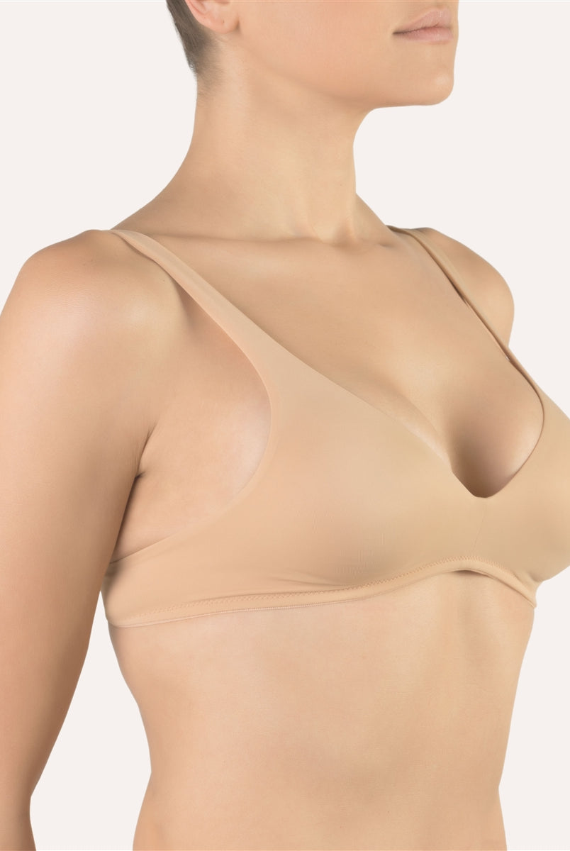 Nude smooth soft cup bra without underwire