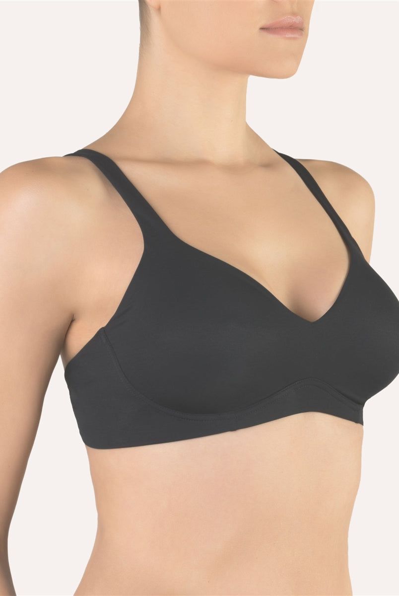 Cotton Club Claretta Bra - Black - La Donna
