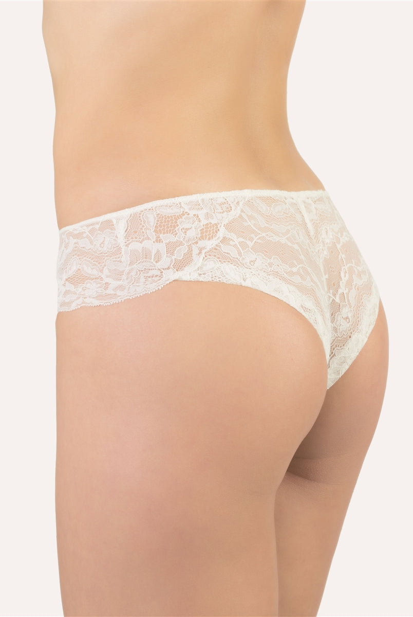 Cotton Club Ginevra Brazilian Brief - Ivory - La Donna
