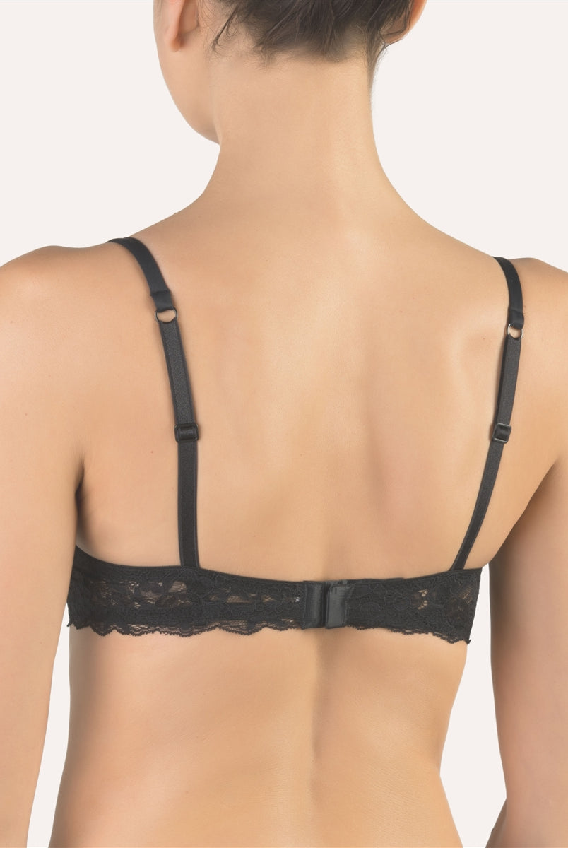 Cotton Club Letizia Push Up Bra - Black - La Donna
