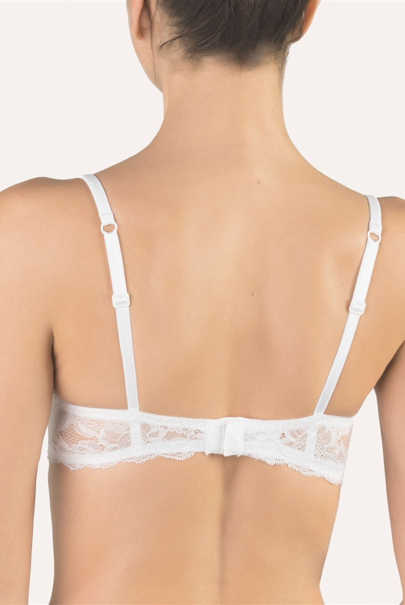 Cotton Club Letizia Push Up Bra - White - La Donna