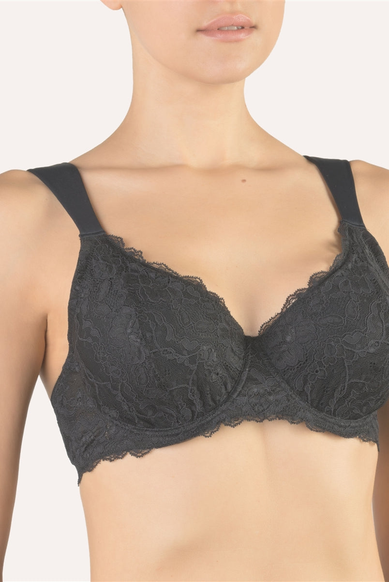 Cotton Club Luisella Bra - Black - La Donna