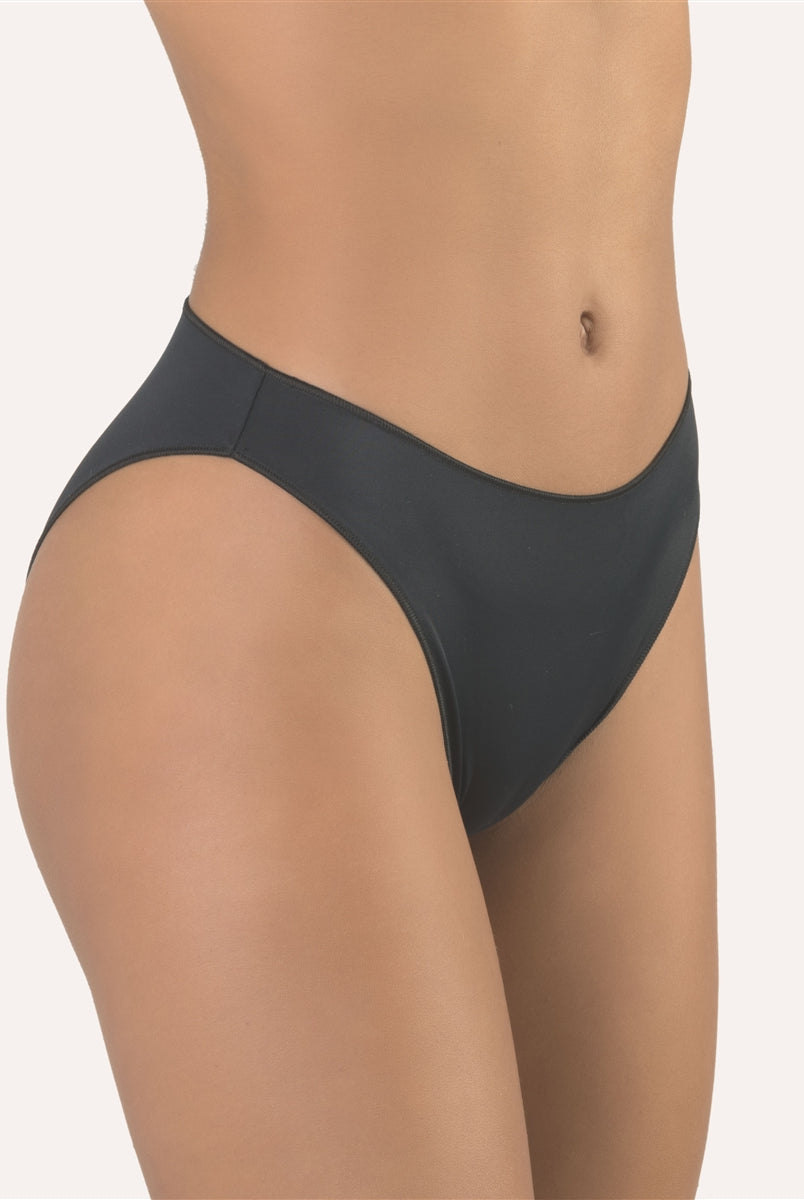 High quality black microfibre plain bikini brief