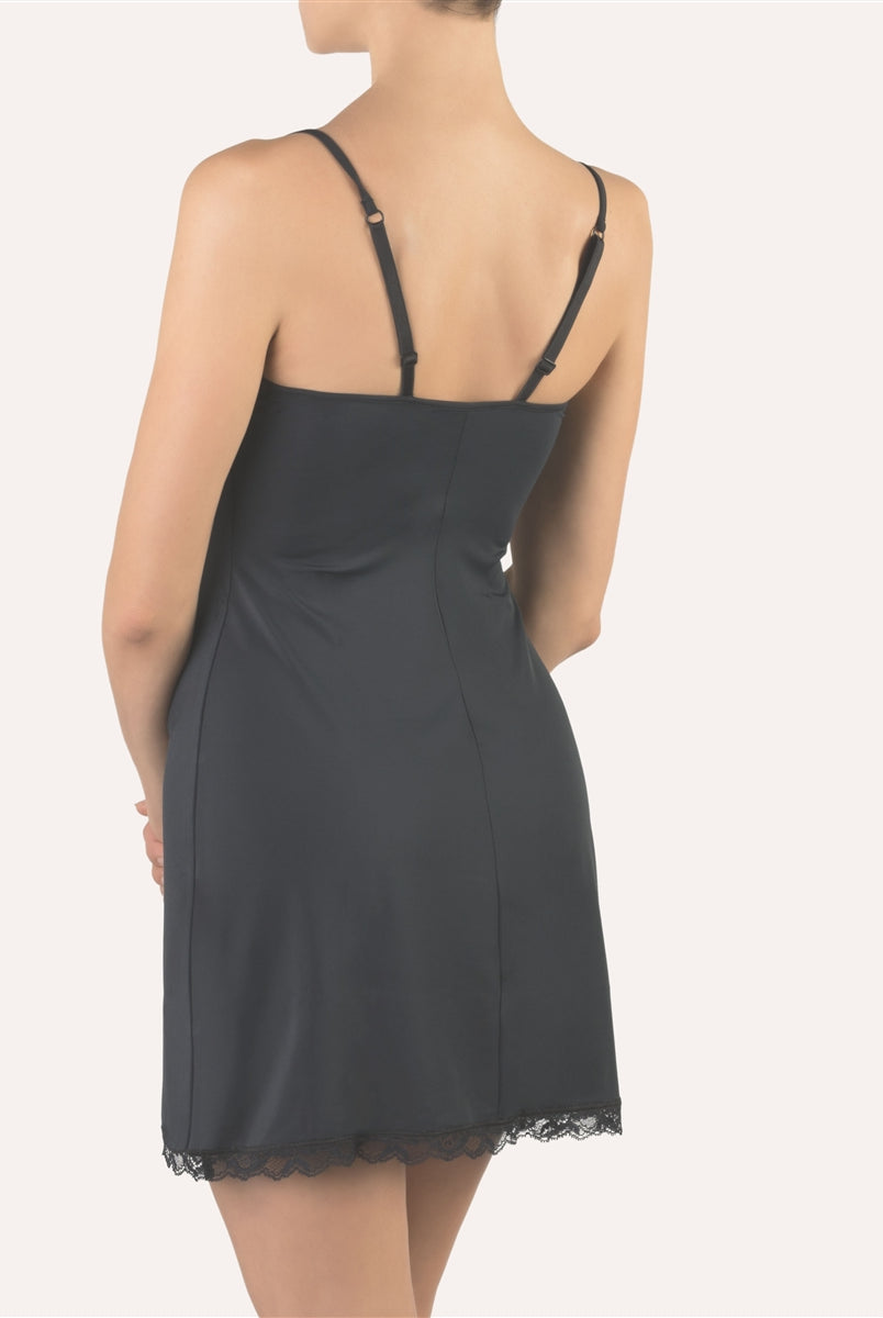 Cotton Club Sasha Chemise - Black - La Donna