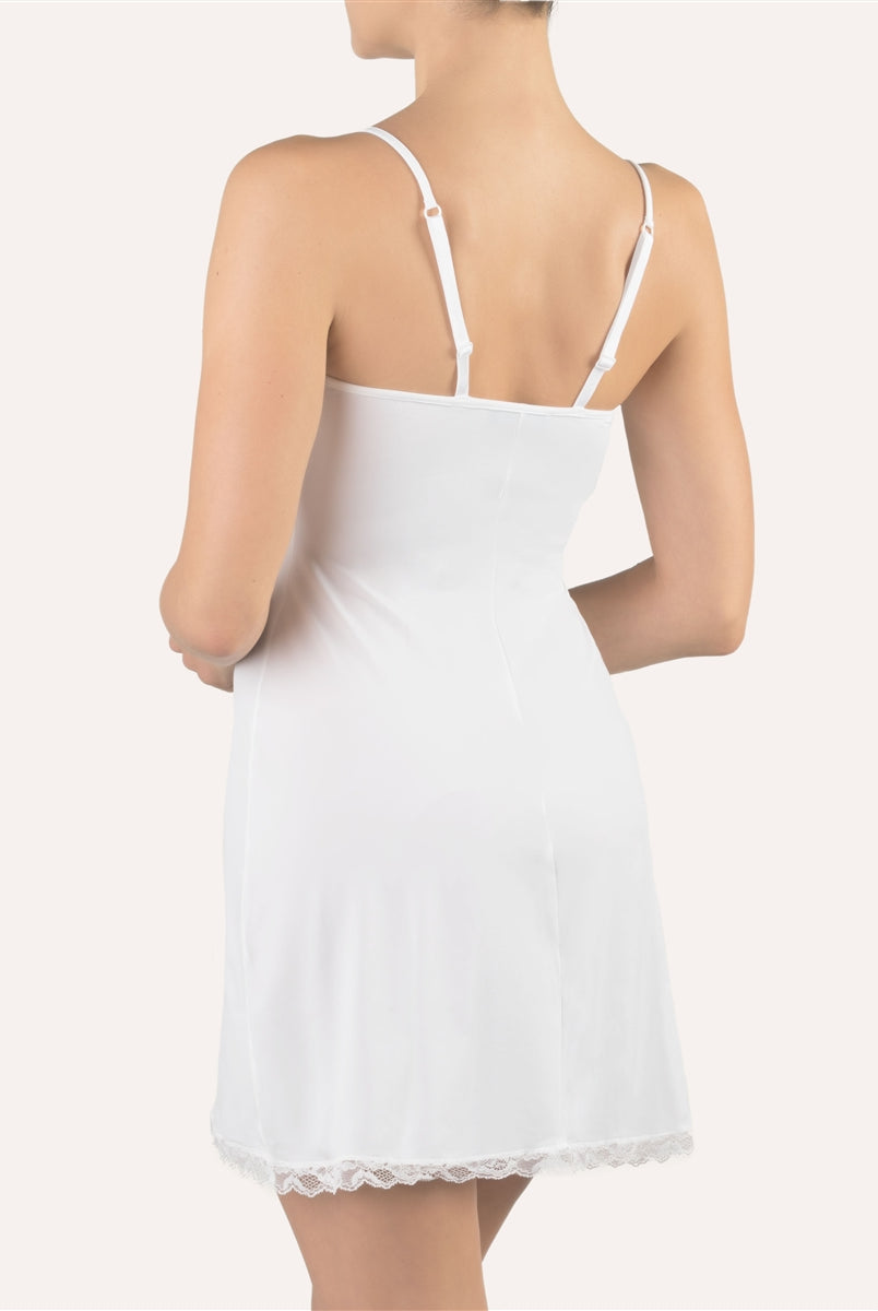 Cotton Club Sasha Chemise - White - La Donna