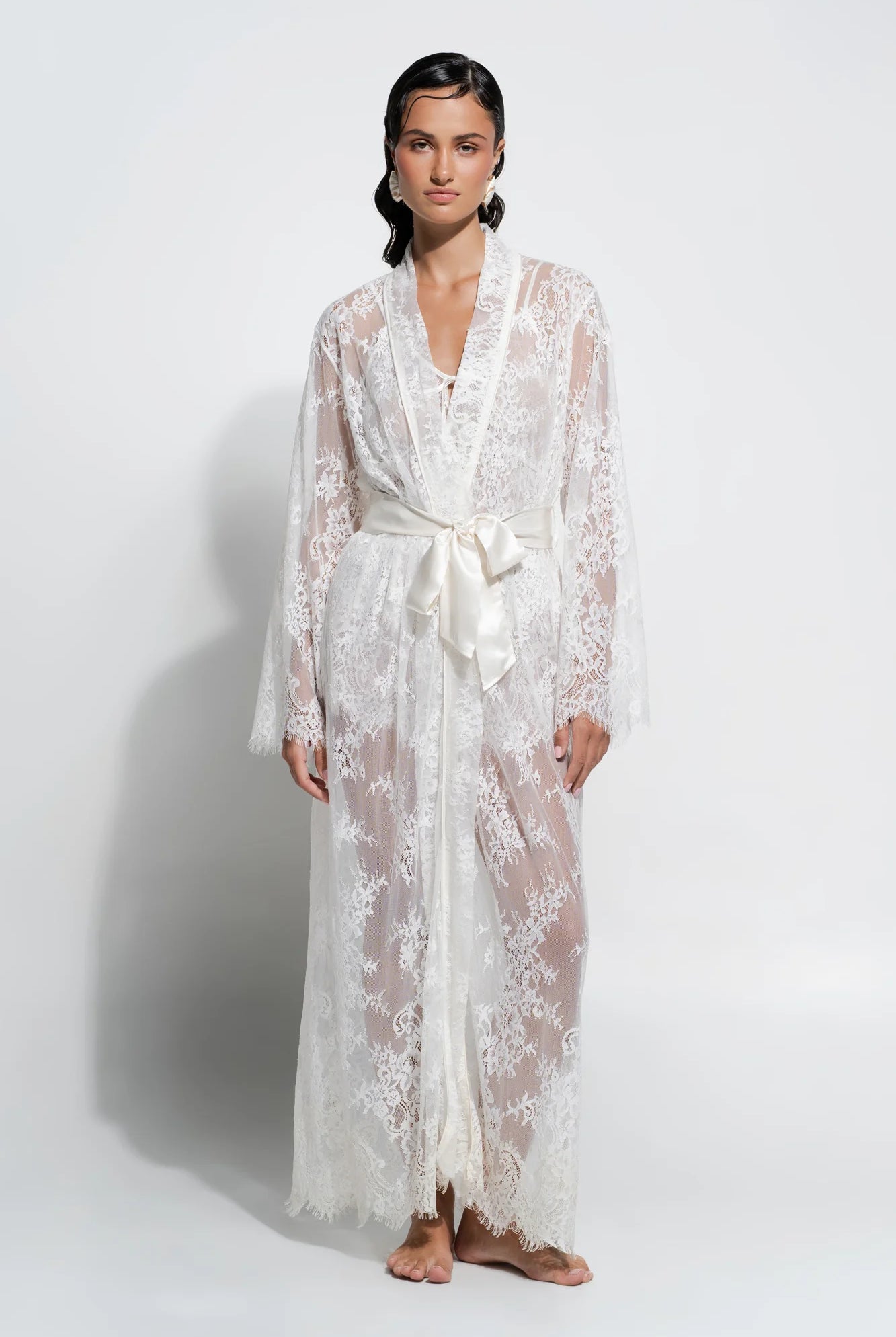 Ginia Aurielle Lace Robe - La Donna