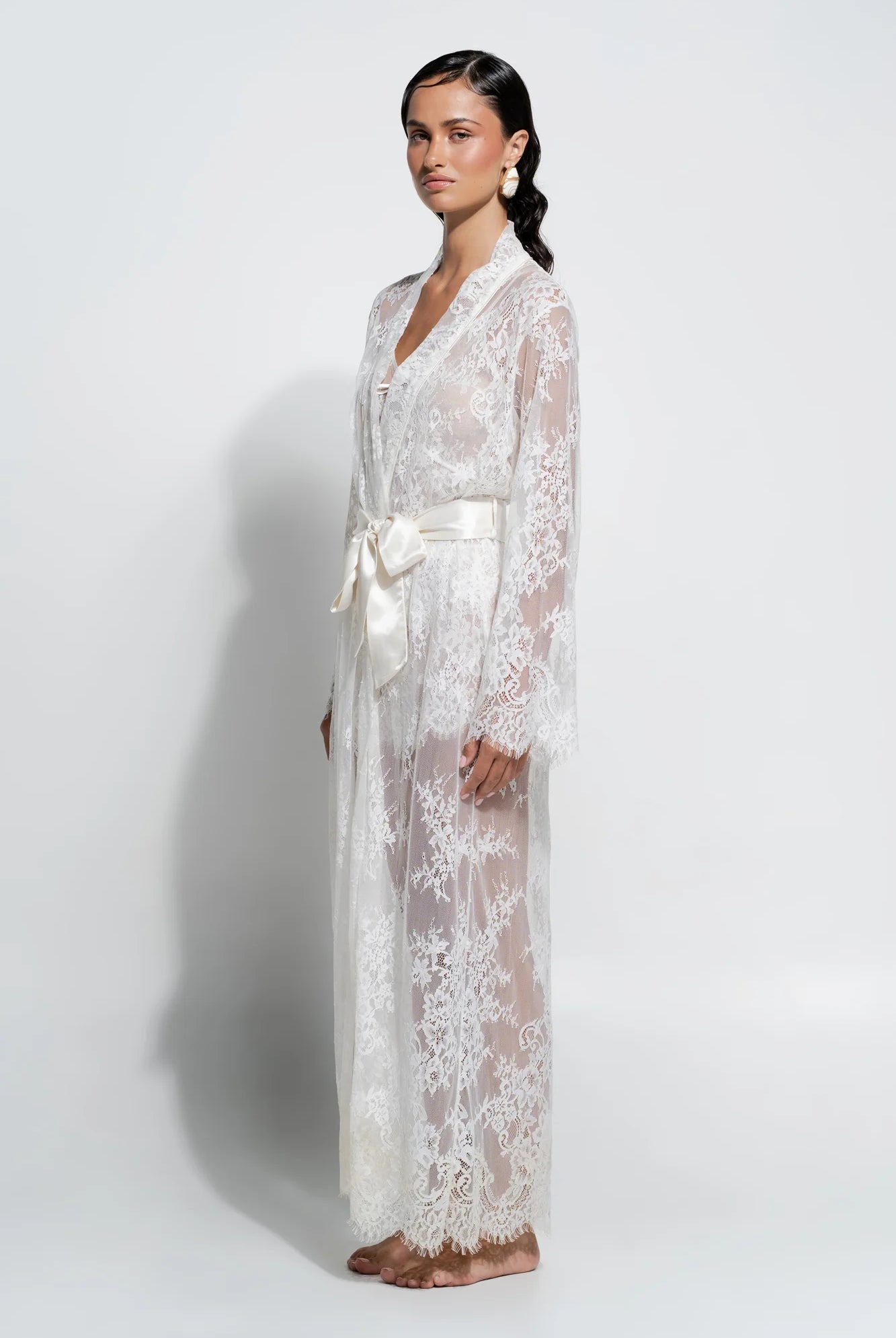 Ginia Aurielle Lace Robe - La Donna