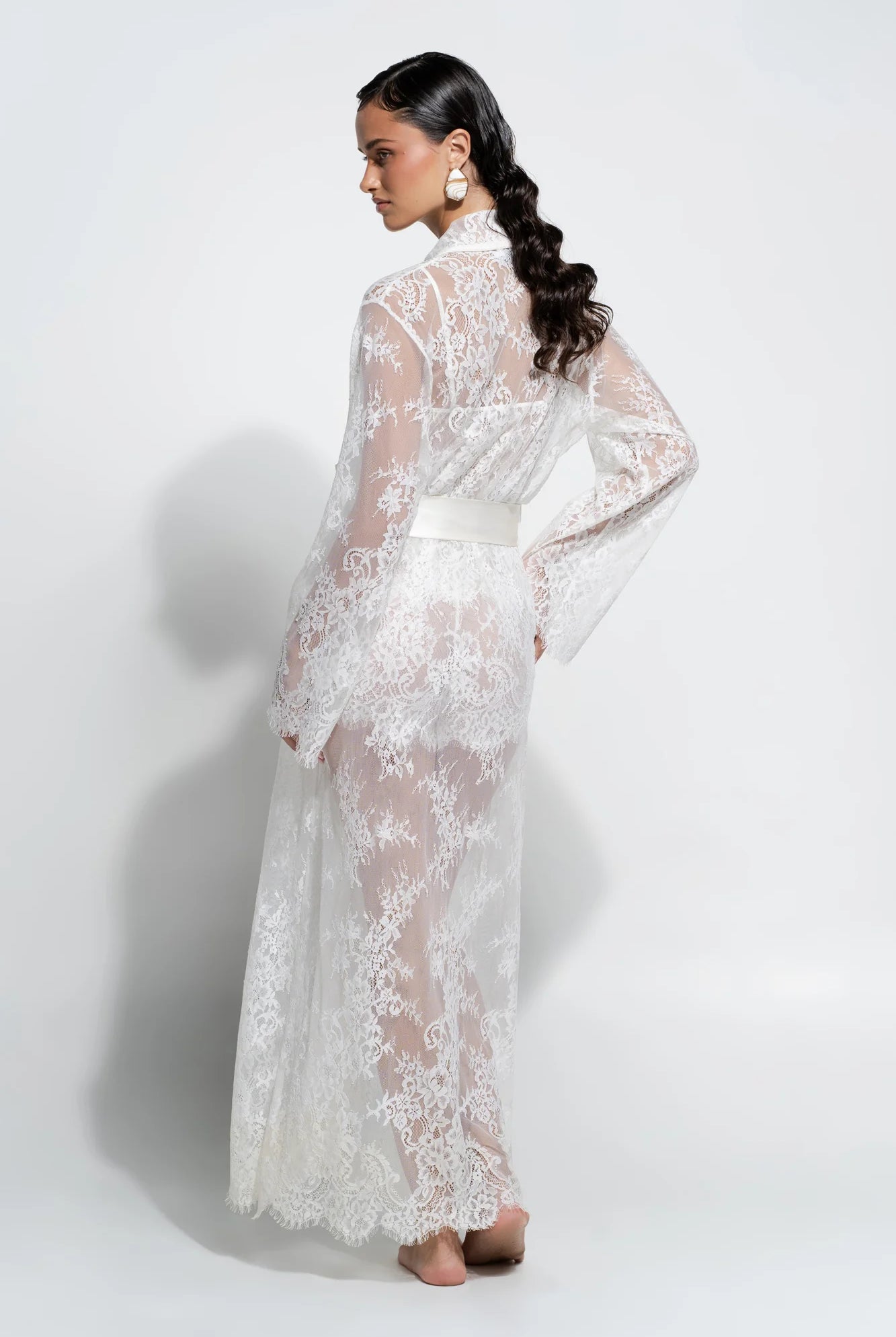 Ginia Aurielle Lace Robe - La Donna