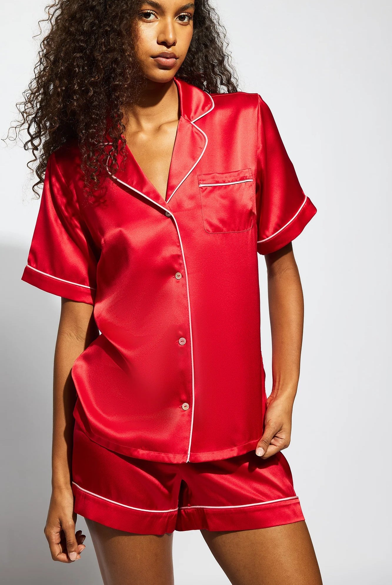 Ginia Fine Finishes Short Silk Pyjama Set - La Donna