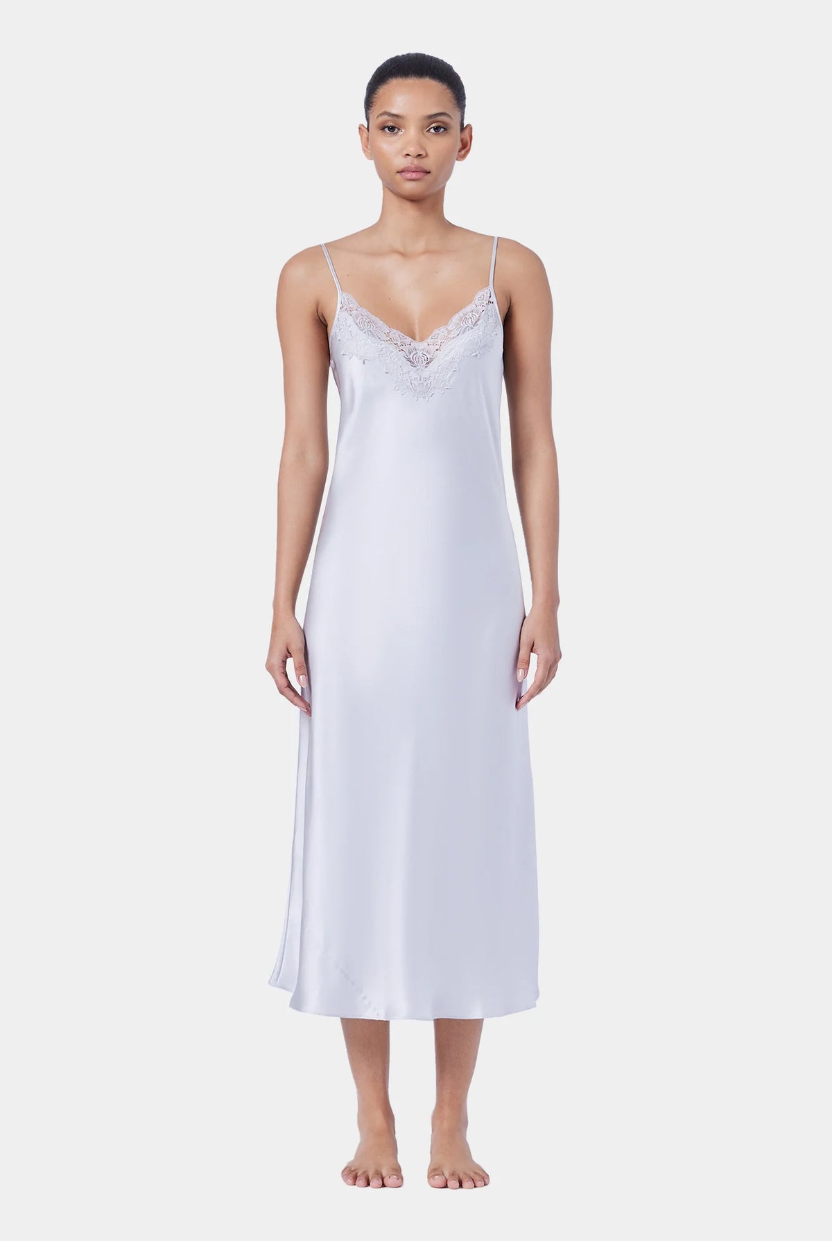 Ginia Silk Lace Slip - La Donna