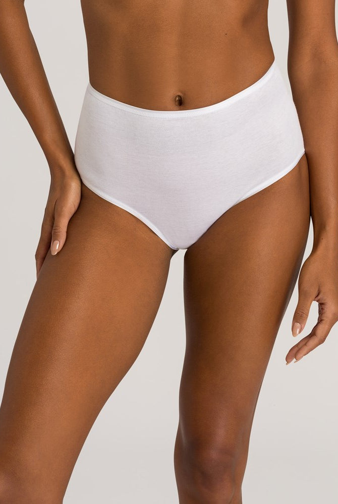 Hanro Cotton Seamless Maxi Briefs - White - La Donna