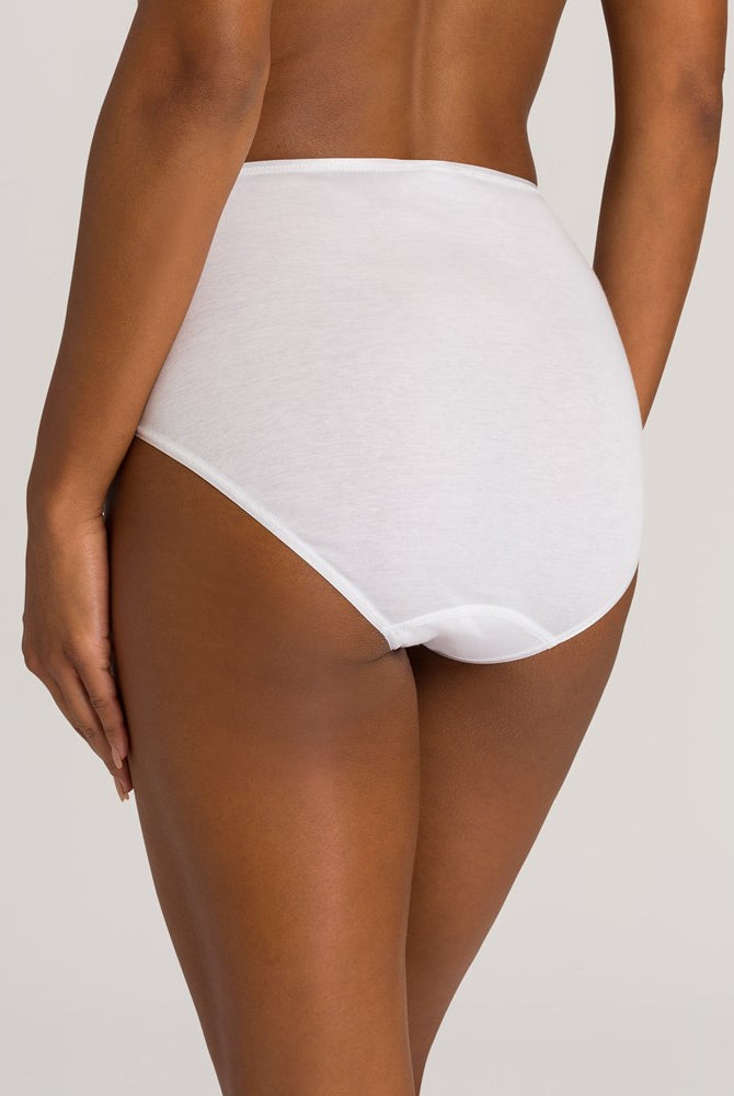Hanro Cotton Seamless Maxi Briefs - White - La Donna