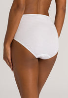 Hanro Cotton Seamless Maxi Briefs - White - La Donna
