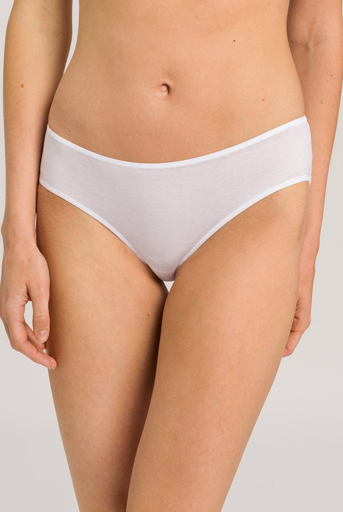 Hanro Ultralight Midi Cotton Briefs - White - La Donna