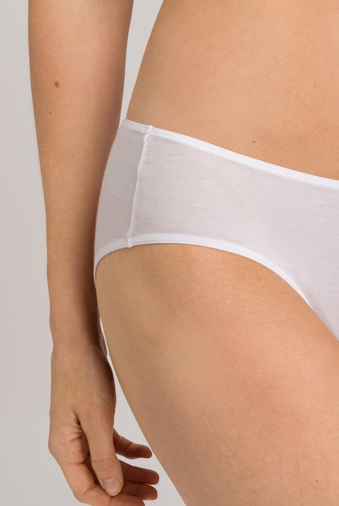 Hanro Ultralight Midi Cotton Briefs - White - La Donna