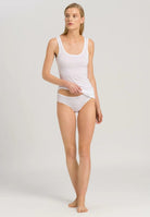 Hanro Ultralight Midi Cotton Briefs - White - La Donna