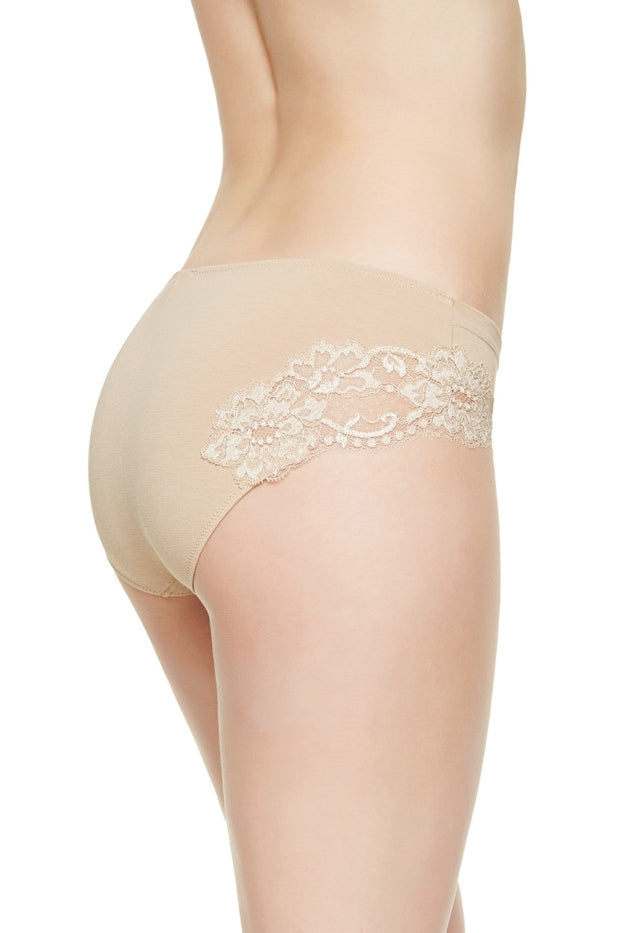 La Perla Souple Cotton Medium Brief - Nude - La Donna