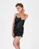 Love & Lustre Black Silk Camisole - La Donna