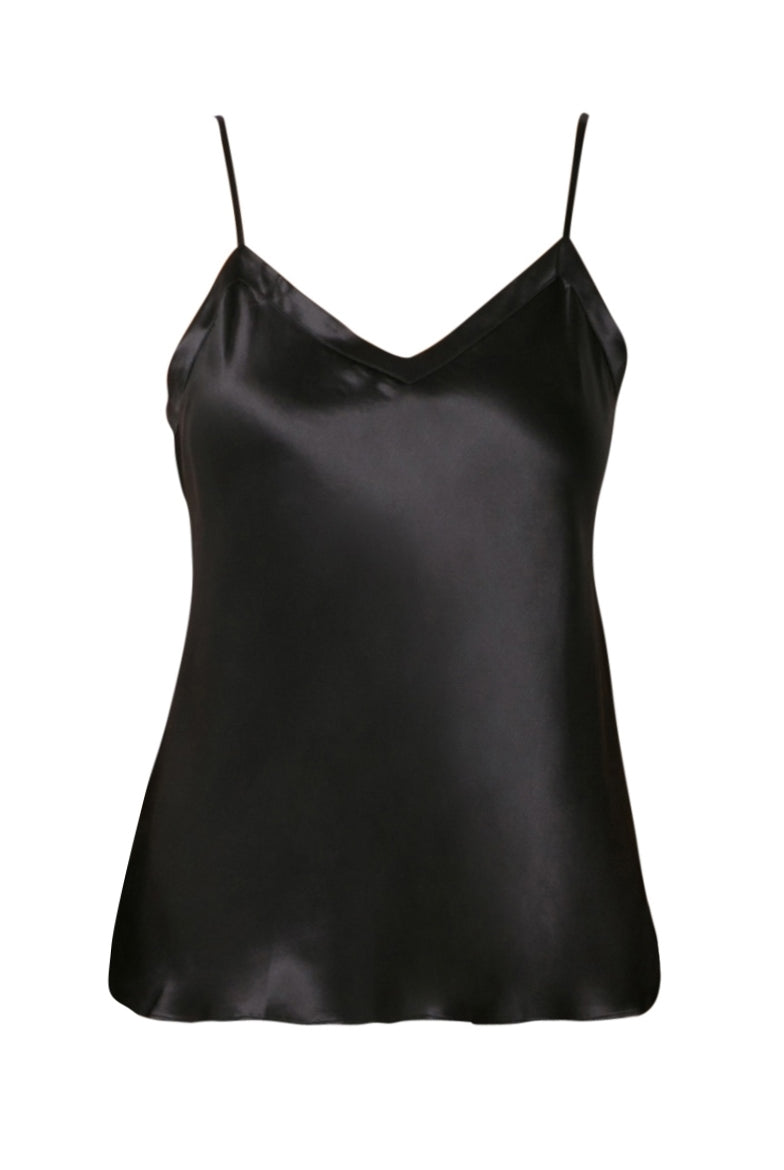 Love & Lustre Black Silk Camisole - La Donna
