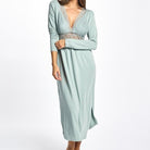 Soft premium modal long sleeve nightdress featuring a modal lined lace bust line that is flattering on all shapes