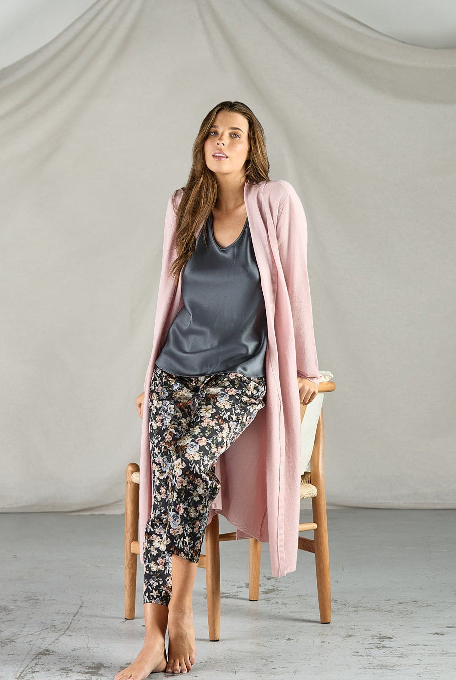 Love & Lustre Cashmere Robe - Blush - La Donna