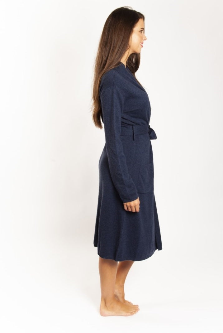Love & Lustre Cashmere Robe - Navy - La Donna