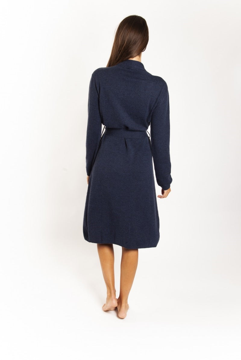 Love & Lustre Cashmere Robe - Navy - La Donna