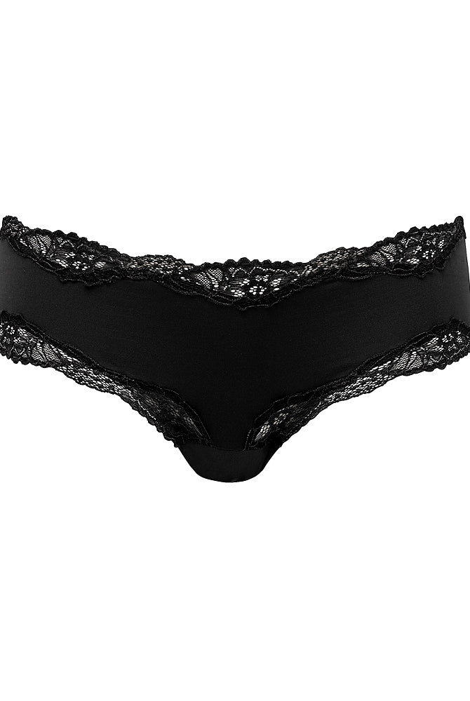 Love & Lustre Classic Lace French Hipster - Black - La Donna