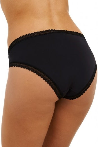 Love & Lustre Cotton Softies Hi Leg Brief - Black - La Donna
