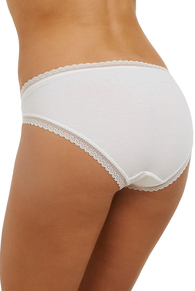 Love & Lustre Cotton Softies Hi Leg Brief - Milk - La Donna