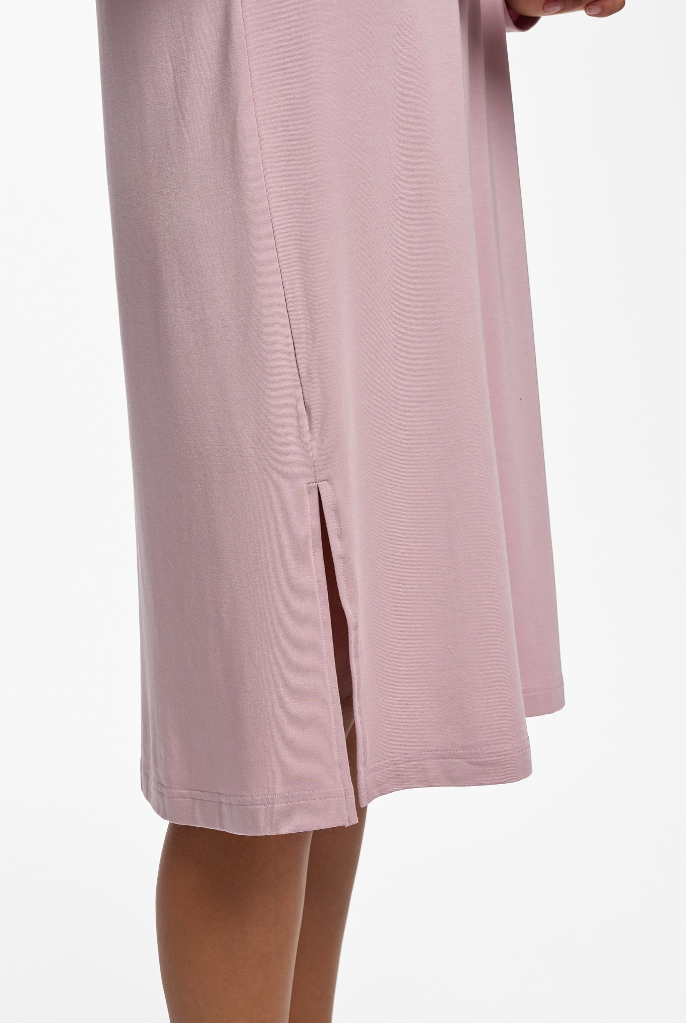 Love & Lustre Modal & Lace Long Sleeve Nightie - Crystal - La Donna