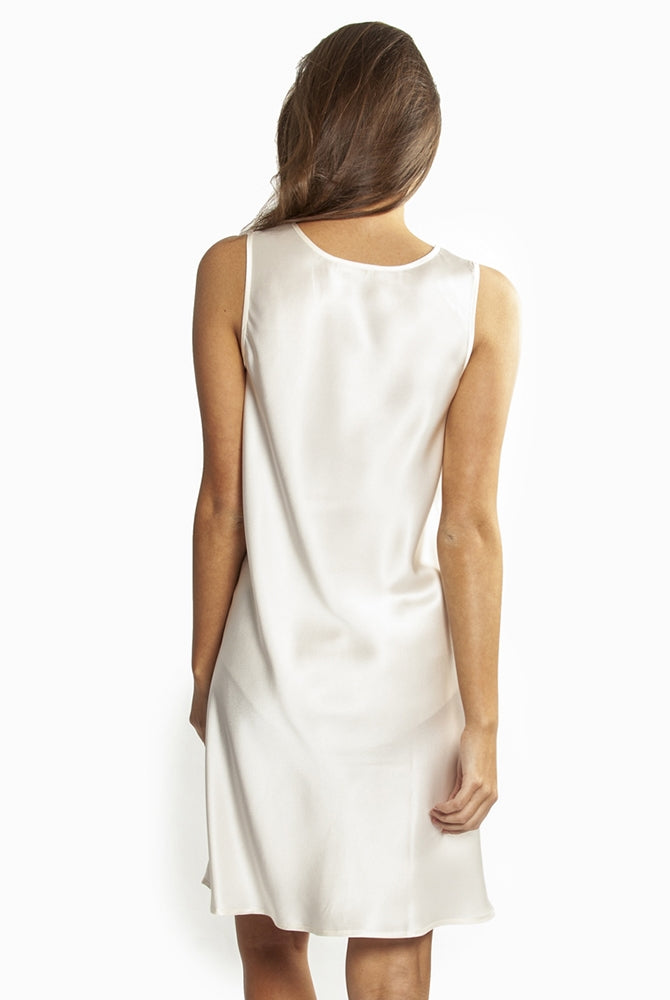 Love & Lustre Mono Silk Short Nightdress - Cream - La Donna