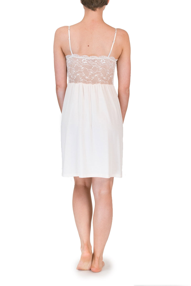 Love & Lustre Premium Modal Butterfly Short Nightdress - Cream Puff - La Donna