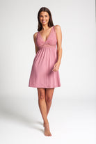 Love & Lustre Premium Modal Butterfly Short Nightdress - Mulberry - La Donna