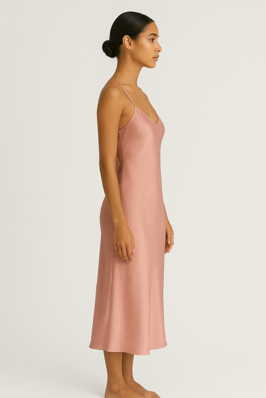 Love & Lustre Silk Chemise 3/4 Length - La Donna