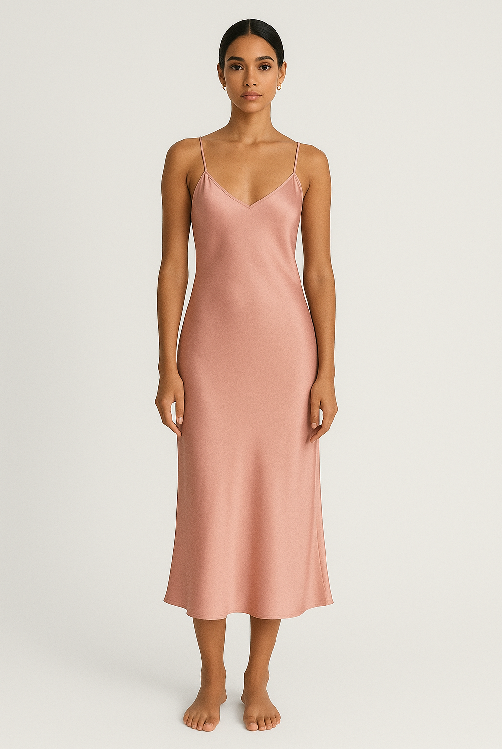 Love & Lustre Silk Chemise 3/4 Length - La Donna