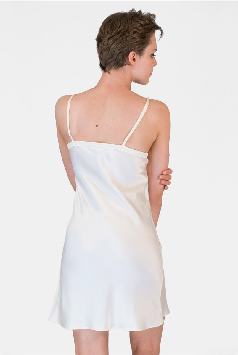 Love & Lustre Silk Chemise - Cream - La Donna