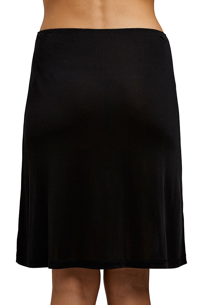 Love & Lustre Silk Jersey Half Slip - Black - La Donna