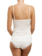Love & Lustre Silk Jersey Lace Camisole - Ivory - La Donna