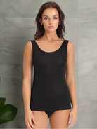 Love & Lustre Silk Jersey Tank - Black - La Donna