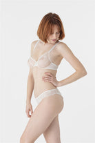 Maison Lejaby Flora High Waist Tanga - Ivory - La Donna