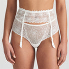 Jane suspender belt - a playful accessory you can wear on the hips or off the waist. Ivory goes with everything and is perfect for brides!