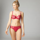 Simone Perele Delice Thong - Cranberry - La Donna