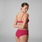 A feminine, boycut brief in a gorgeous raspberry colour by designer label Simone Perele.