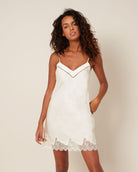Simone Perele Nocturne Silk Chemise - Natural - La Donna