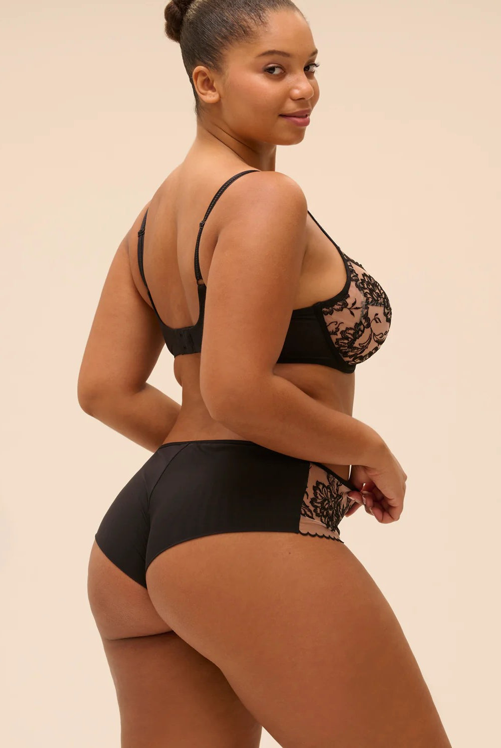 Simone Perele Romance Shorty Brief - Black Tattoo - La Donna