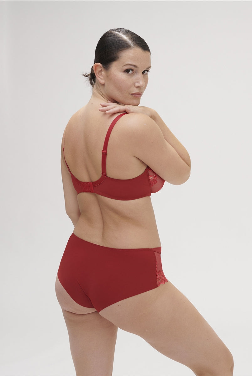 Simone Perele Saga Half Cup Bra - Lipstick Red - La Donna