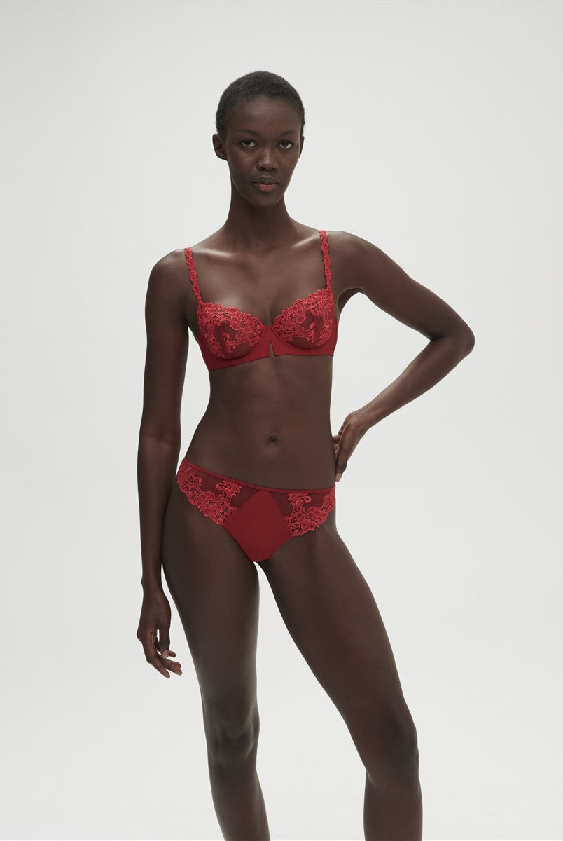 Simone Perele Saga Thong - Lipstick Red - La Donna