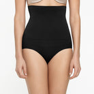 Black smooth and seam-free high-waist shaping brief that sits just below the bra line.